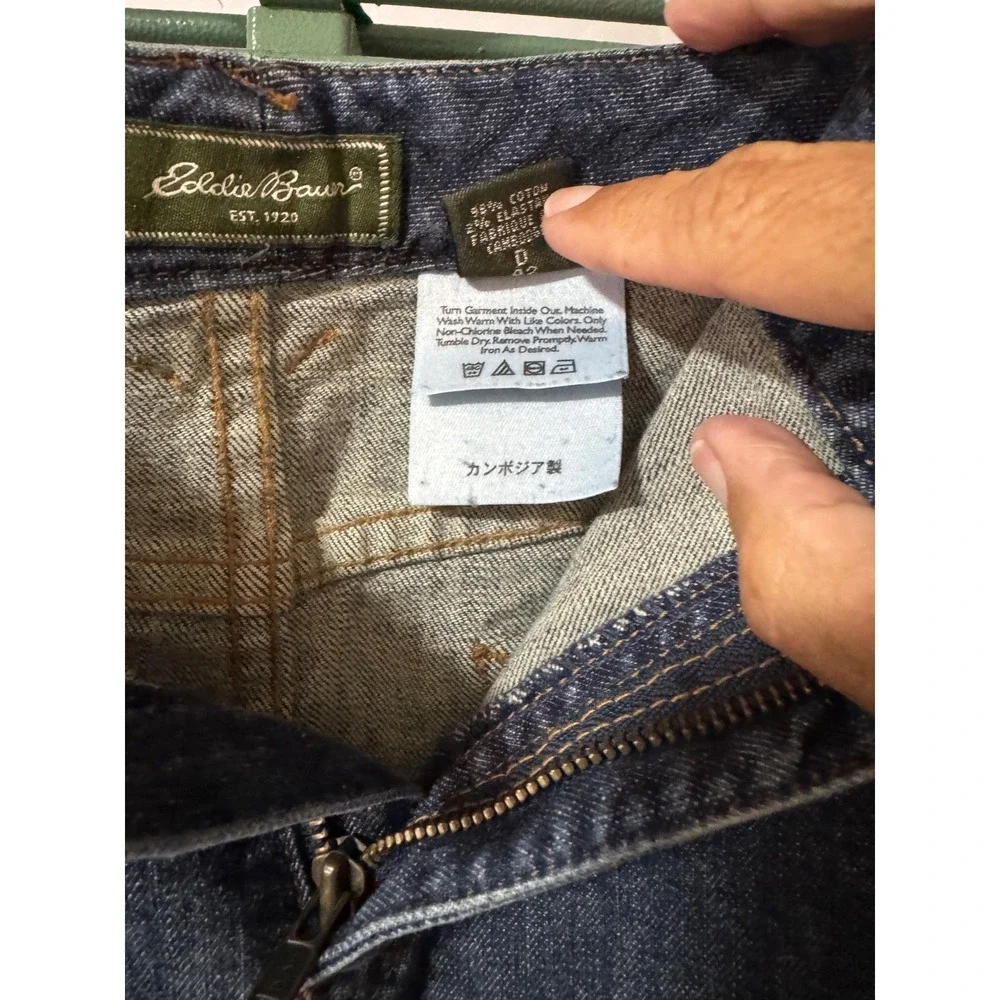 Vintage Eddie Bauer Long Denim Skirt Womens 12 Blue Jean Midi Y2K k